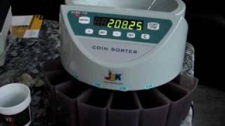 JSK Coin Counter Sorter Eurox J510 เครื่องนับเหรียญ [upl. by Salkcin]