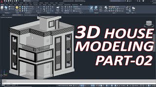 AutoCAD 3D House Modeling In Hindi  MICROCADD SOLUTIONS  Full AutoCAD Civil 3D Course  Part02 [upl. by Roath]