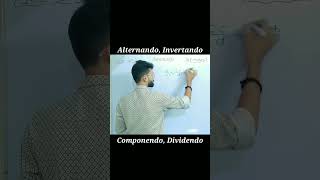 Difference between Alternando Invertendo Componendo Dividendo [upl. by Darell]