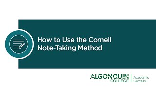 How to Use the Cornell NoteTaking Method [upl. by Andrej340]