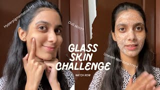 7 days of Glass Skin Challenge  Magical remedy 🩵 Korean skincare  Suntan removal remedy ✨ [upl. by Ariaz11]