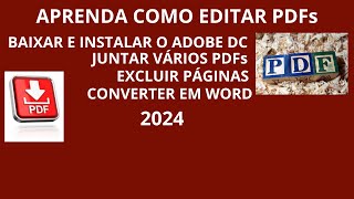 COMO EDITAR ARQUIVOS PDF SIMPLES E FÁCIL [upl. by Derrick]