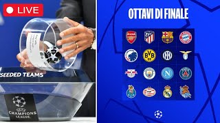 Sorteggi Champions League in DIRETTA 🔴 Le avversarie di Napoli Inter e Lazio [upl. by Sorvats]