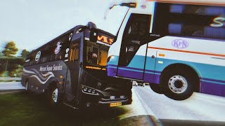 MSS And KPN Bus Accident While Reckless Driving  Bus simulator game  Capella Bus Sleeper coach [upl. by Aenyl82]