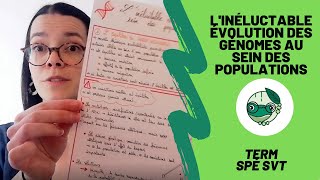 Linéluctable évolution des génomes au sein des populations  Term spé SVT  Madame SVT [upl. by Shoshana]