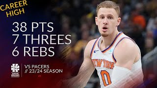 Donte DiVincenzo 38 pts 7 threes 6 rebs vs Pacers 2324 season [upl. by Anjanette]