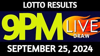 Lotto Result Today 900 pm draw September 25 2024 Wednesday PCSO LIVE [upl. by Cedell]