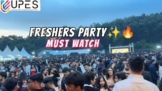 Crazy Freshers Party at UPES Dehradun ✨❤️  So much Croud 💀  Must Watch 💯😎 [upl. by Sclar791]