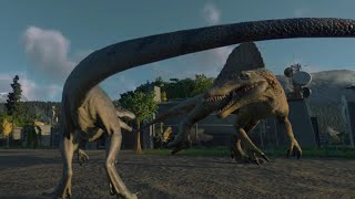 Jurassic World Evolution 2 Spinoraptor vs Spinosaurus [upl. by Wolbrom]