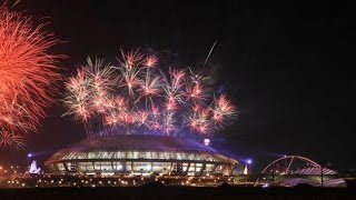 Fireworks Opening Ceremony PON 18th 2012 Riau Indonesia  Riau Main Stadium Pekanbaru [upl. by Suellen]