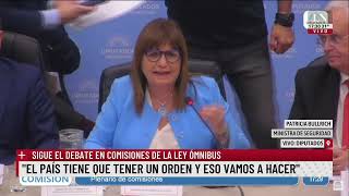 Debate en diputados por la Ley Ómnibus cruces entre Bullrich y diputados Kirchneristas [upl. by Gigi]