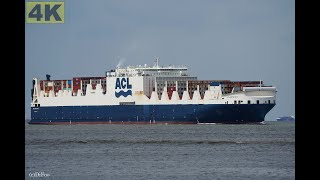 ATLANTIC SKY  Shipspotting Germany 🇩🇪 IMO 9670602  River Elbe near City Otterndorf  4K VIDEO [upl. by Nileve703]