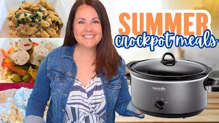 3 EASY Summer CROCK POT Meals to Beat the Heat  Slow Cooker Dinners [upl. by Ynnub]