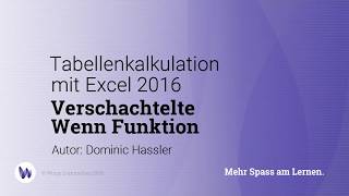 Excel 2016365 Verschachtelte WENN Funktion [upl. by Marcille]