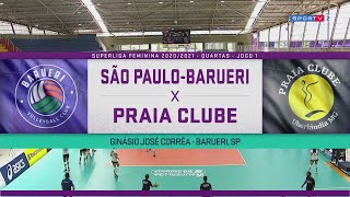 São Paulo Barueri x Praia Clube completo  140321  Quartas de Final Superliga Feminina de Vôlei [upl. by Merwyn]