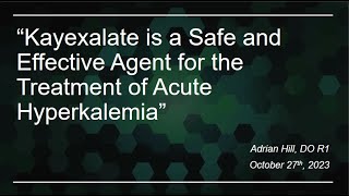 Medical Mythbusters – Kayexalate is Safe and Effective for Treating Acute Hyperkalemia [upl. by Pease]