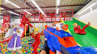 Nerf War  Amusement Park Battle 15 Nerf First Person Shooter [upl. by Notlad490]