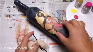 Como hacer Botella Decorada  DIY 2 [upl. by Avner967]