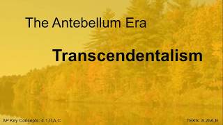 Transcendentalism [upl. by Annej423]