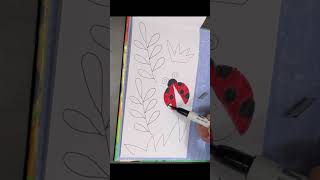 Colour page ASMR colourings ART satisfying relax journal drawing colour satisfying shorts [upl. by Akenot]