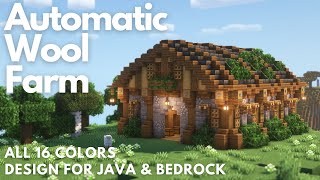 AUTOMATIC WOOL FARM  Minecraft Tutorial  Java amp Bedrock 121 [upl. by Niveg]