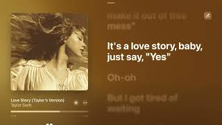 Love Story Taylors Version Karaoke Version — Taylor Swift [upl. by Guillemette]