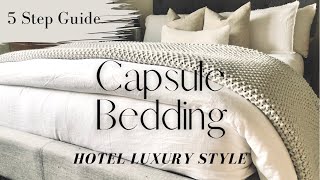 HOTEL LUXURY CAPSULE BEDDING  5 Step Guide  Affordable Bed Essentials [upl. by Loyce767]