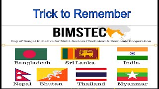 Trick To Remember BIMSTEC countries and Important Facts  Prelims 2023 [upl. by Capp]