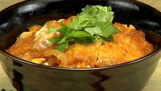 How to Make Katsudon Pork Tonkatsu Rice Bowl Recipe  Cooking with Dog [upl. by Audette]