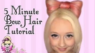 How To Do A 5 Minute Bow Hairstyle Tutorial Lady Gaga Hair  Violet LeBeaux [upl. by Reena363]