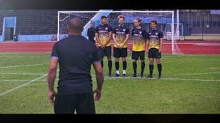 freekickerz vs Roberto Carlos ⚽ Free Kick Shootout [upl. by Kciredorb]