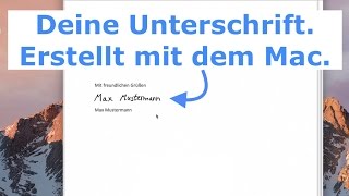 Mac Signatur  Unterschrift in Dokumente einfügen  So einfach gehts [upl. by Arem]