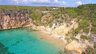 Aerial Anguilla Beaches Little Bay Anguilla [upl. by Lanuk]