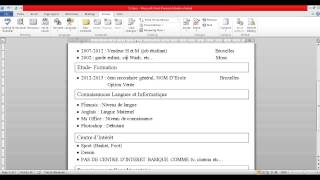 Comment Rediger Un CV [upl. by Bulley330]