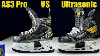 CCM Super Tacks AS3 Pro v Bauer Supreme Ultrasonic  Detailed hockey Skates review [upl. by Adnofal465]