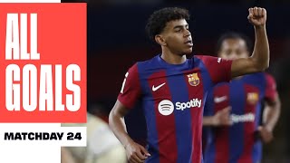 TODOS LOS GOLES de la JORNADA 24 de LALIGA EA SPORTS 202324 [upl. by Colis]