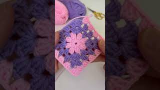 Easy Crochet Flower Granny Square Motif  Easy Crochet Baby Blanket Patterns [upl. by Seyler904]