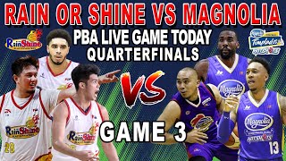 MAGNOLIA HOTSHOTS vs RAIN OR SHINE Game 3 Quarterfinals  PBA Live Full Game Today  Sept 29 2024 [upl. by Akoek]