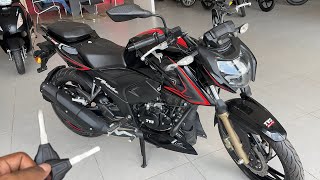 New TVS Apache RTR 200 4V Black Bs7 2024 Model Detailed Review with On Road Price Mileage New [upl. by Maighdiln]