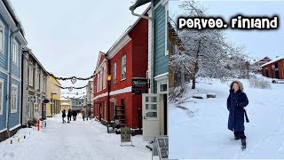 Walking Tour in Porvoo  Winter in Finland [upl. by Farhi]