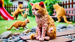 Ginger Kitten has Acne 😿 catlover gingercatpoorcat sadcat sadstory aicat alimages [upl. by Lotsyrk]