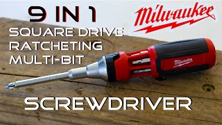 Milwaukee 9in1 Square Drive Ratcheting MultiBit Screwdriver [upl. by Avera]