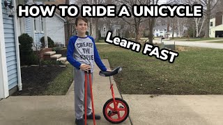 HOW TO RIDE A UNICYCLE LEARN FAST [upl. by Sherfield]