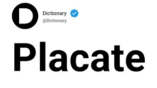 Placate Meaning In English [upl. by Ornie]