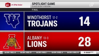 HIGHLIGHTS Windthorst vs Albany  High School Scoreboard Live [upl. by Ahsikin]