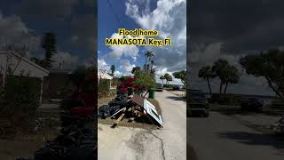 Home After storm surge on MANASOTA key Florida hurricanehelene hurricane fyp shorts [upl. by Chickie]