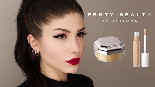 FENTY BEAUTY YENİ KAPATICI amp SABİTLEME PUDRASI 4 SAAT TEST [upl. by Arber]