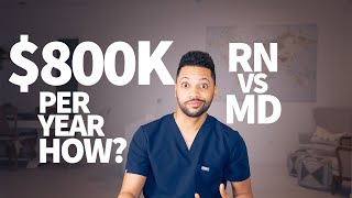 RN vs MD Salary  800k in 1 YEAR as a NURSE in Sacramento California  NOT CLICKBAIT [upl. by Kirsteni218]