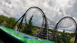 Viper CLASSIC Looping Roller Coaster 4K POV  Six Flags Darien Lake New York No Copyright [upl. by Yim]