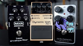 BASS FILTER SHOOTOUT  Boss AW3 vs MXR Bass Envelope Filter vs EHX QTron [upl. by Wickner87]